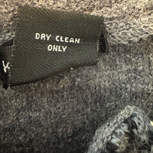 KATIE TODD 100% Wool Nordic/Aztec Oversized Zip Front Poncho Cape L/XL - Picture 11 of 11